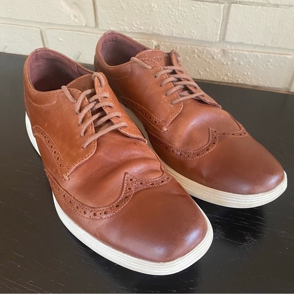 COLE HAAN Grand Tour Wingtip Men's Shoes Sz 11 M US Brown Leather Oxford C29414 - Picture 1 of 7
